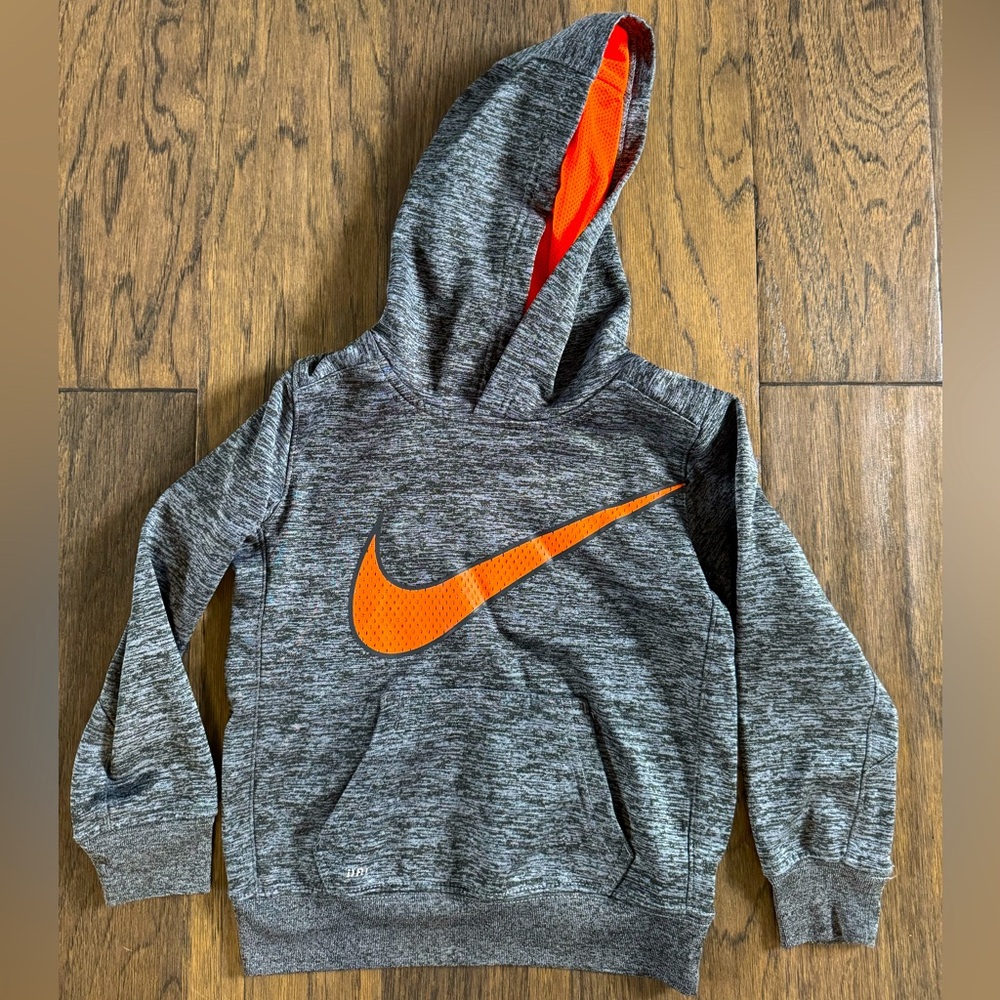 Nike Gray and Orange Athletic little boys Sweatshirt